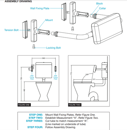 JD Macdonald BackRest White & Straight Arms