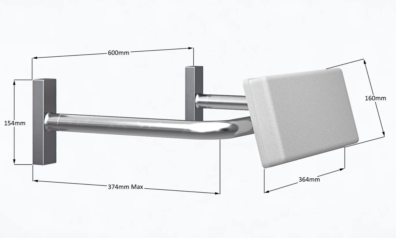 JD Macdonald BackRest White & Straight Arms