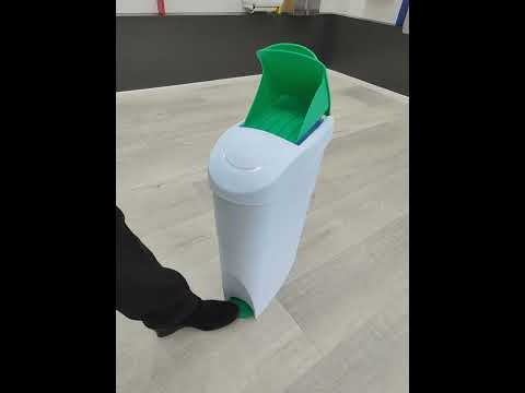 Sanitary Bin Green White Slim Lady Female Waste Disposal - OzWashroom