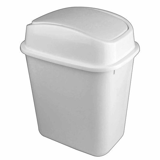 RB15W Plastic White 15L Tidy Bin