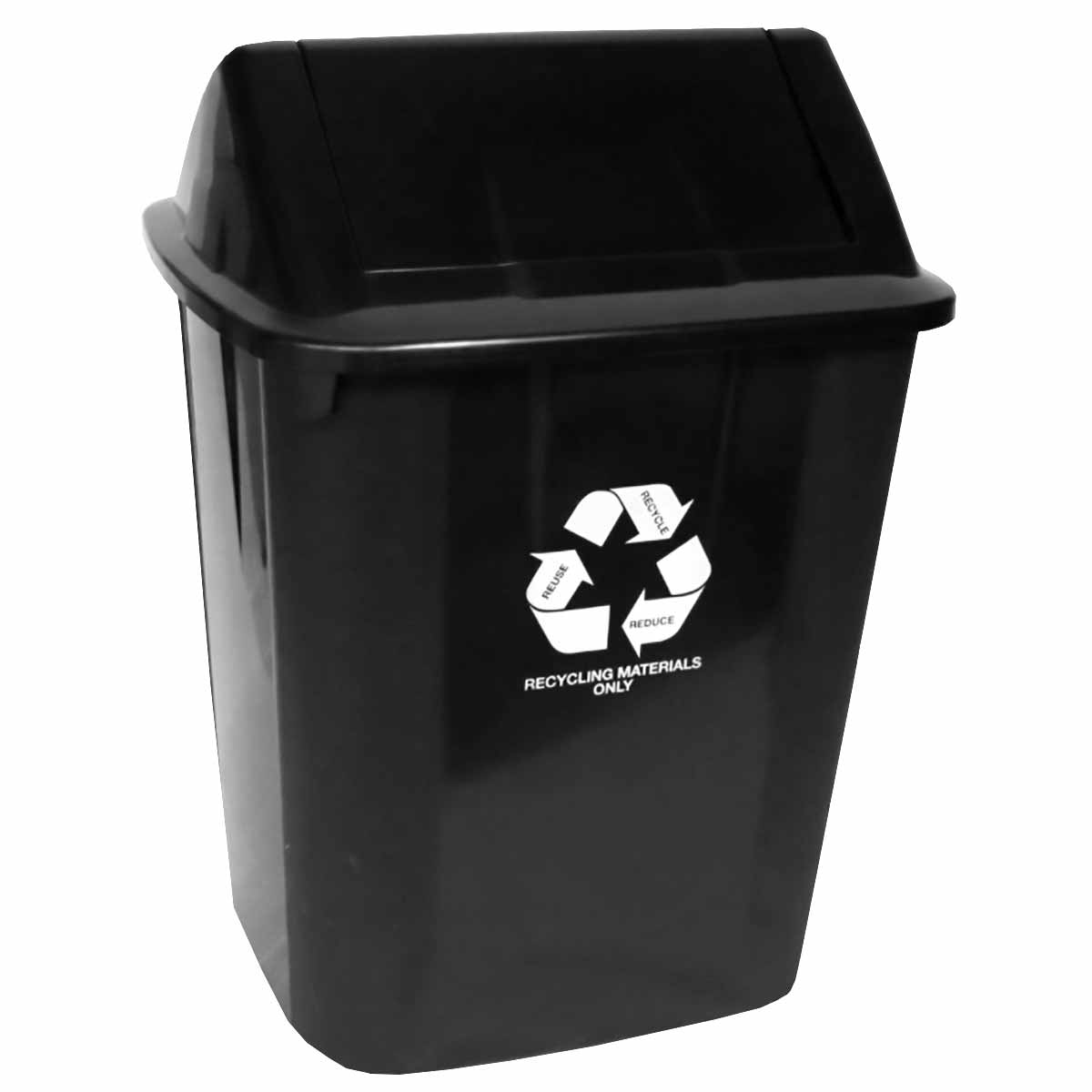 RB32RB 32L Plastic Black Recycling Waste Bin