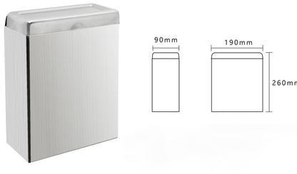 Ozwashroom S'Steel Sanitary Napkin Disposal Bin