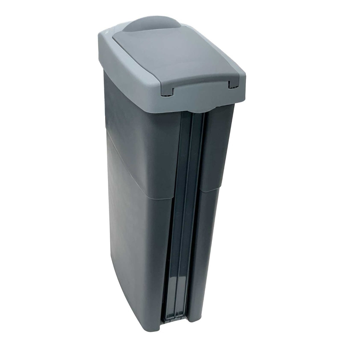 Back view of the product "Grey Sanitary Bin Grey Slim Lady Female Waste Disposal"