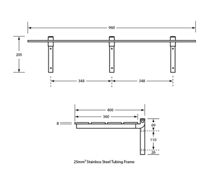 ML991CL Metlam Fold away Disable Shower Seat