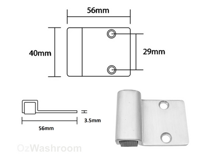 Ozwashroom Advantage TPH2 Kit: Premium Toilet Partition Hardware (LH/RH) | Wholesale Australia