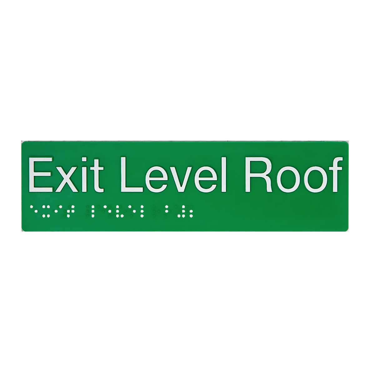 Green Exit Roof Braille Sign SE-R