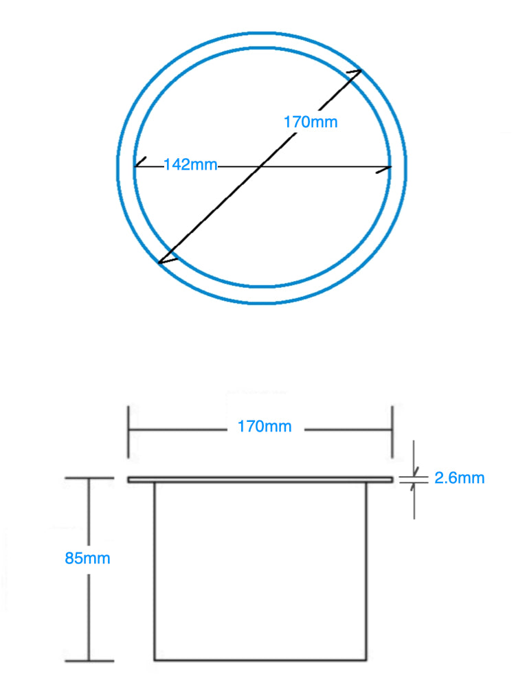 Shiny Finish Circular Waste Chutes with Lids - Elevate Your Bathroom Style