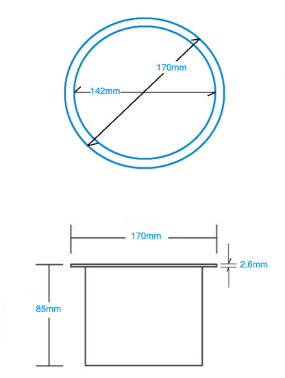 Shiny Finish Circular Waste Chutes with Lids - Elevate Your Bathroom Style