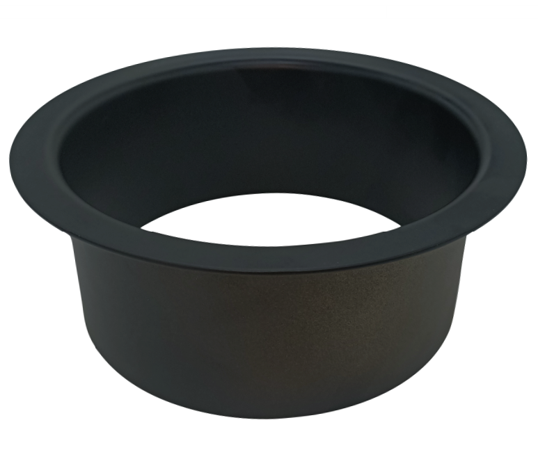 Black chute matte finish powder coated