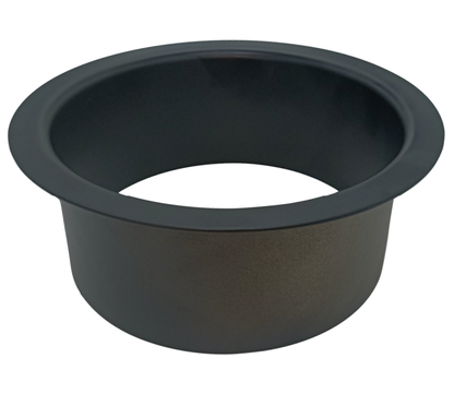 Black chute matte finish powder coated