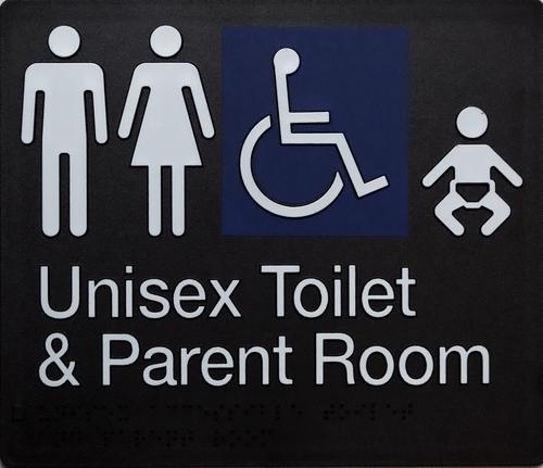 Unisex Disable Parent Room Toilet Sign