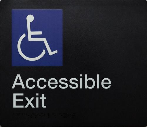 Accessible Exit Braille Sign