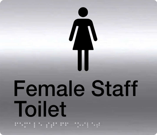 female staff toilet Braille Sign