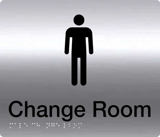 Braille Sign male change room