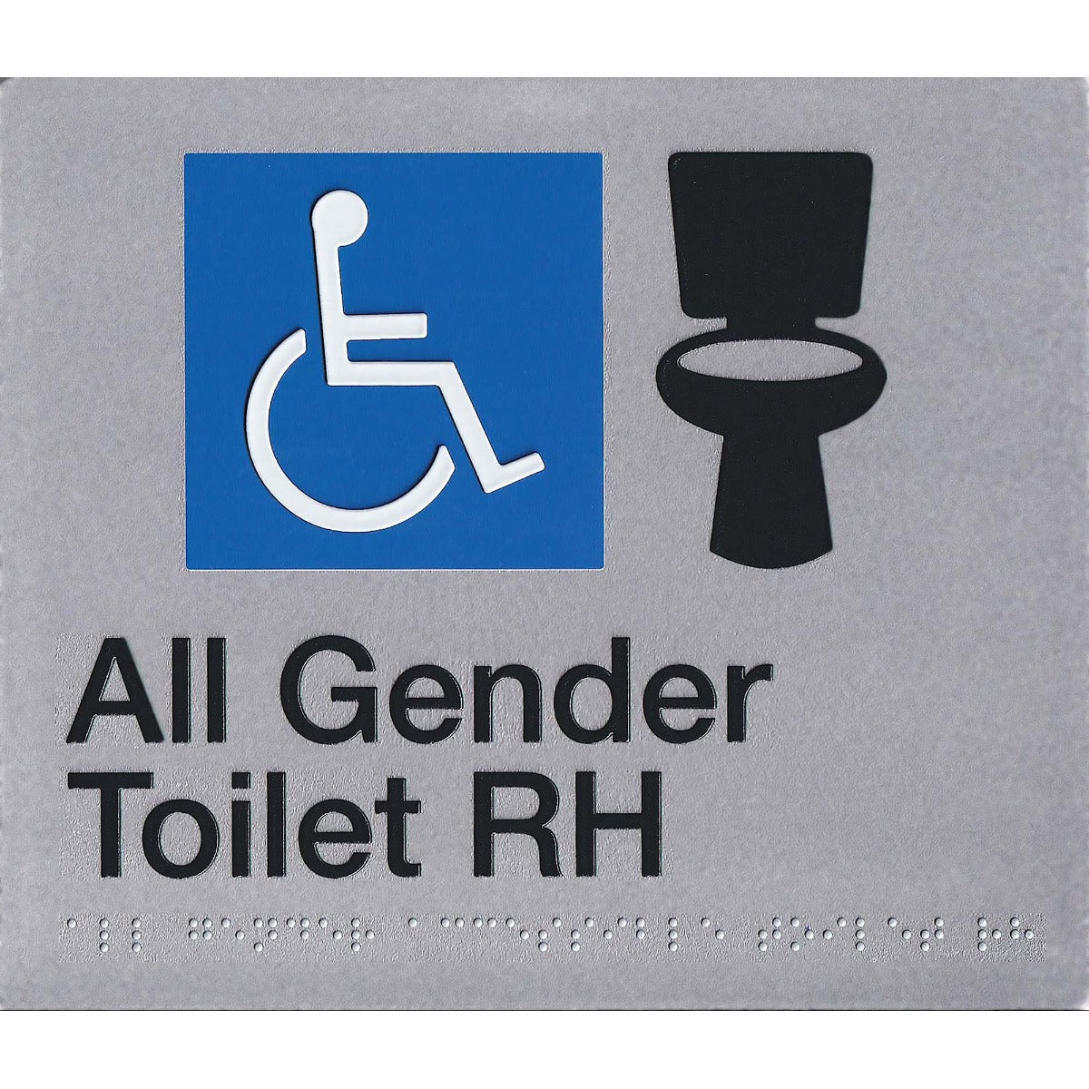 All gender toilet right hand