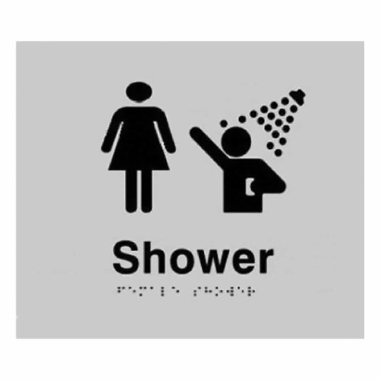 Female Shower Braille Sign SS20  (210 x 180 mm)