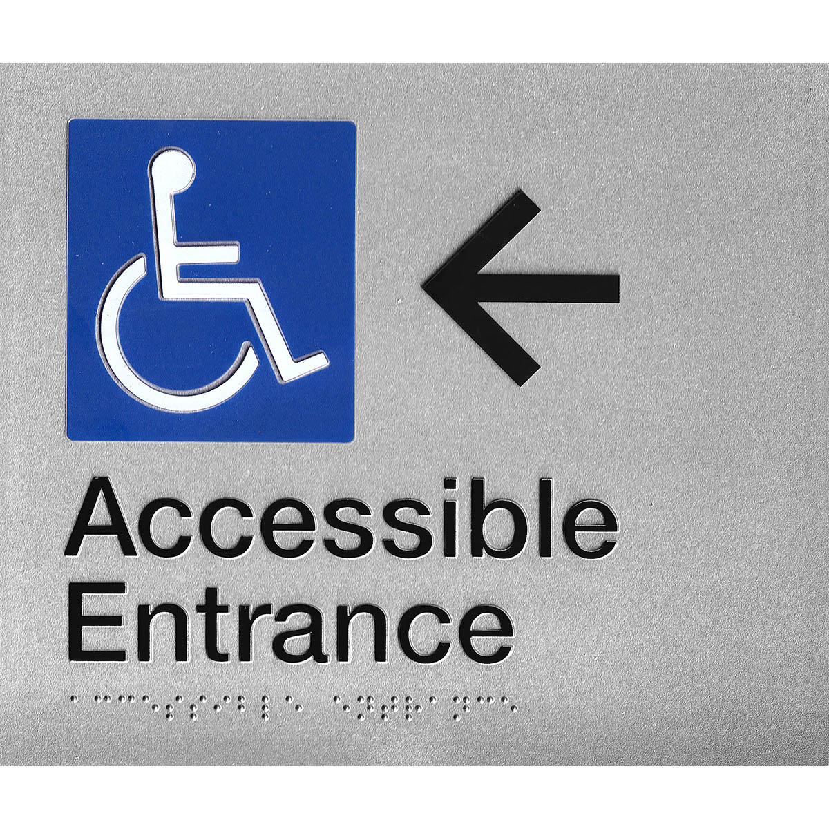 SS40-LA Disabled Accessible Entrance Braille Left Arrow (210 x 180 mm)