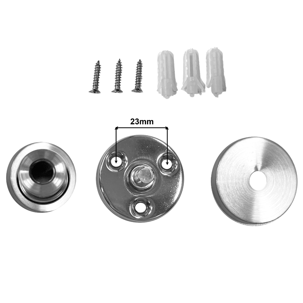 Parts of the product, screws and washers "Stainless Steel Satin Finish Robe Hook SSL-6654S-2"