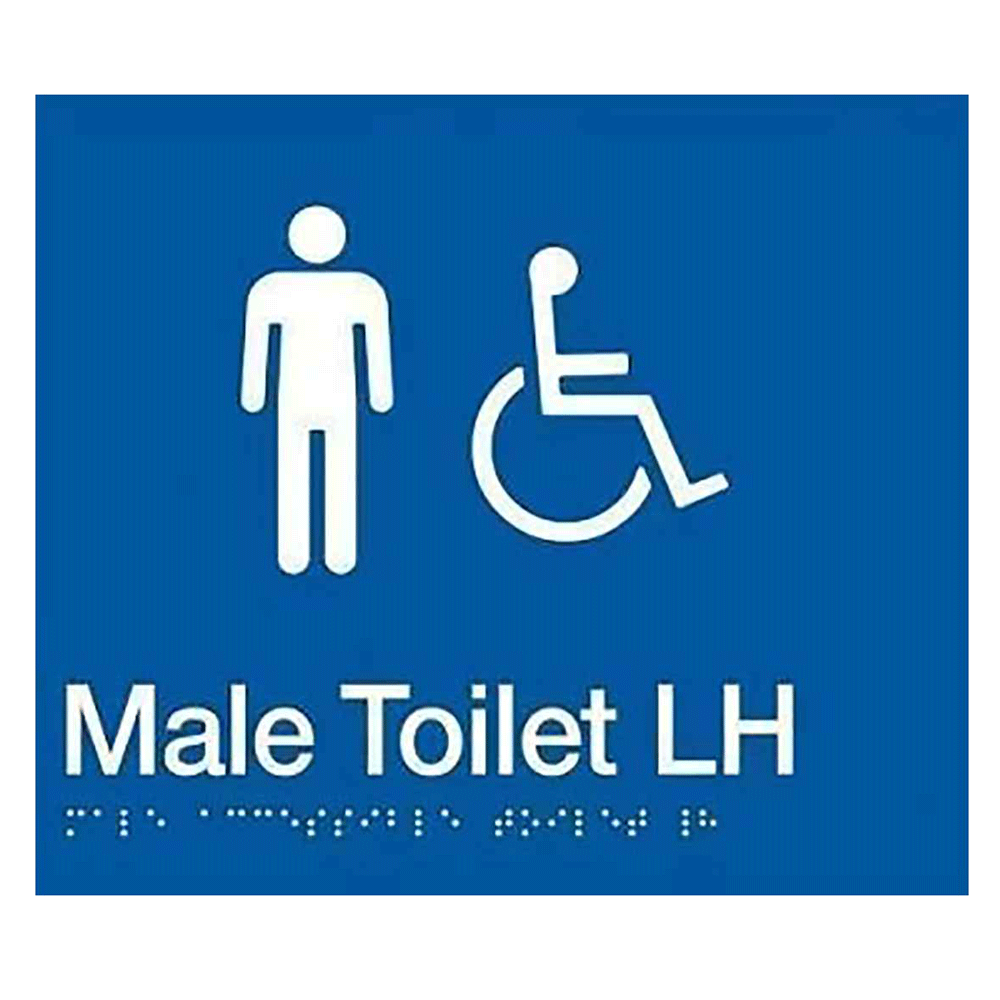 Male Disable Braille Toilet SV08-LH (210 x 180 mm)