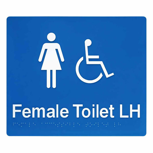  Braille Female Disabled Toilet LH SV09-LH (210 x 180 mm)