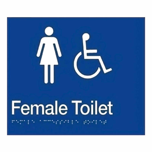 Braille Female Disabled Toilet SV09 (210 x 180 mm)