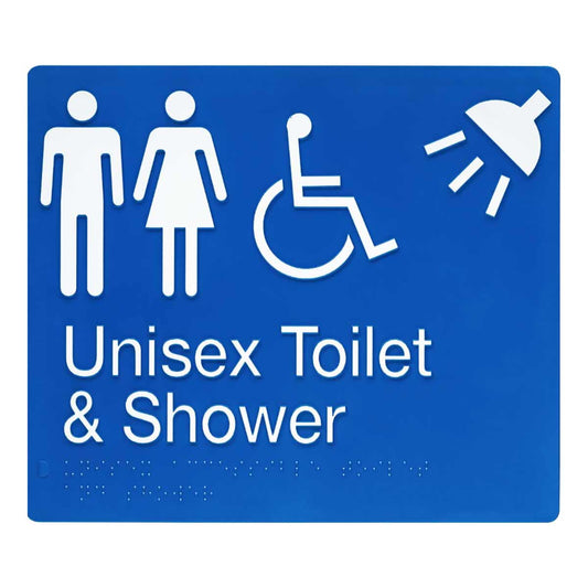 Unisex Toilet & Shower Braille SV16  (210 x 180 mm )