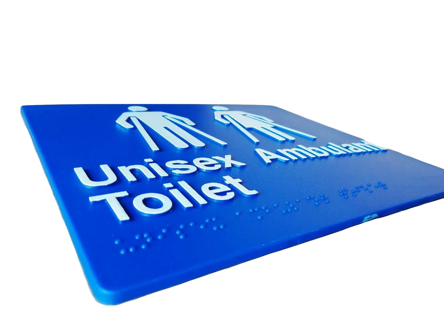 Unisex Ambulant Toilet Braille Sign SV39 (210 x 180 mm)