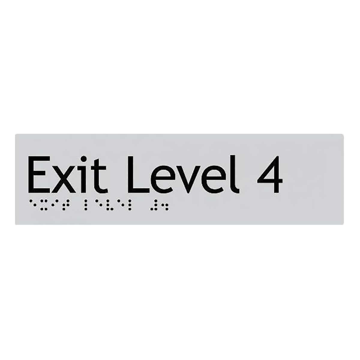 Silver Exit Braille Sign SX-04 