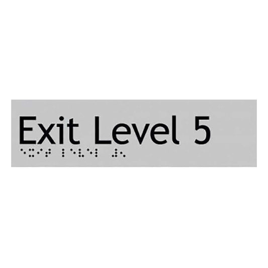 Silver Exit Braille Sign SX-05 