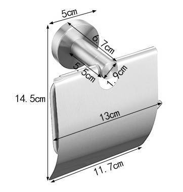 S'Steel Shiny Chrome Single Toilet Roll Holder