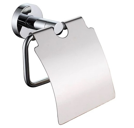 S'Steel Shiny Chrome Single Toilet Roll Holder