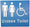 Unisex toilet braille sign