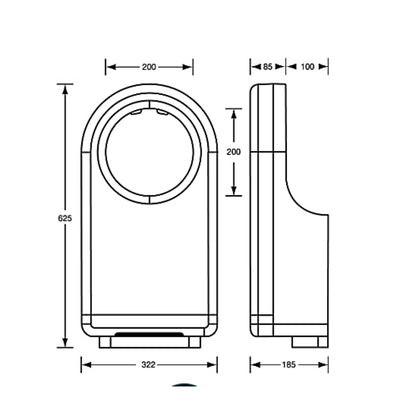 HK_ECOMO_WHITEROUND Auto Operation Hand Dryer_specs