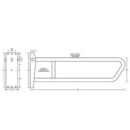 Pull Down Grab Rail Specs