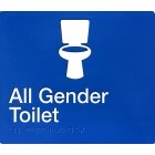 Plastic All Gender Toilet LH Braille Sign SK48-LH